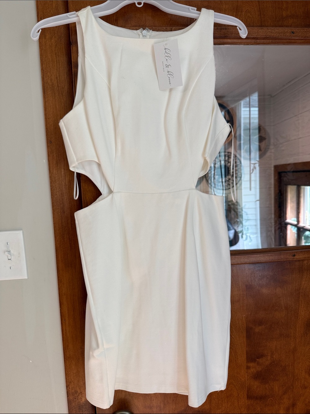 Ivory Cutout Mini Dress